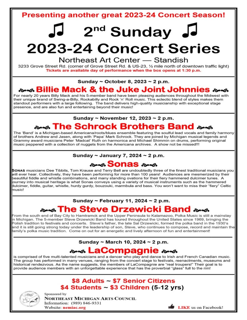 2nd Sunday 2023-24 Concert Series