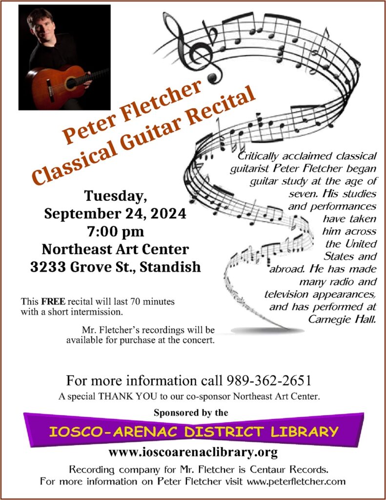 Peter Fletcher Classical Guitar Recital at Standish