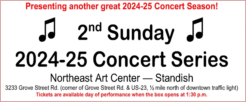 2024-25 Sunday Concert Series notice