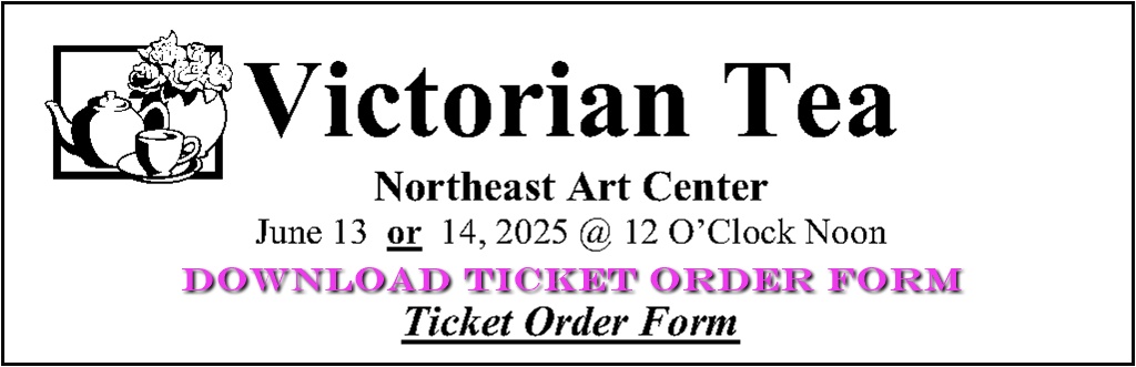2025 Victorian tea ticket notice