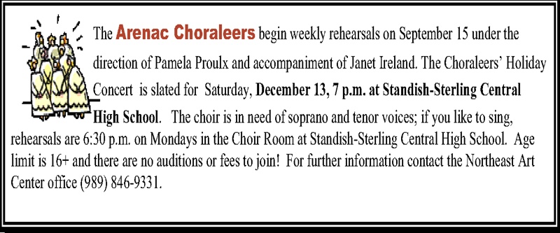 Sep 2025 Choraleers practice notice