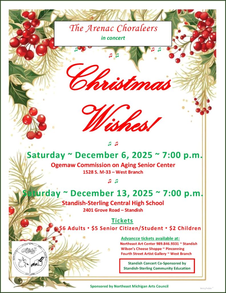 Arenac Choraleers 2025 winter concert