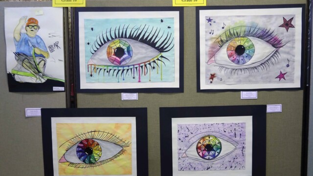 Youth art - eyes & fish Youth art - eyes & fish
